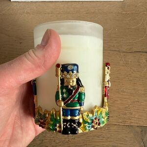 Nutcracker Candle Holder with Jar Candle and 4 Unique and Gorgeous Nutcrackers